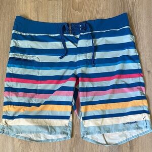Patagonia 34 Men's Multicolor Striped Board Shorts